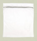 Mesh wash bag — folded flat, zipper closed